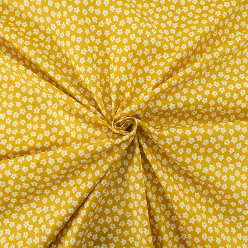 Ochre Floral Cotton Poplin - Maison Klem